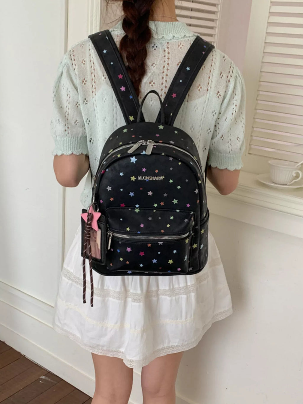 Star Pattern Backpack Bag for Women