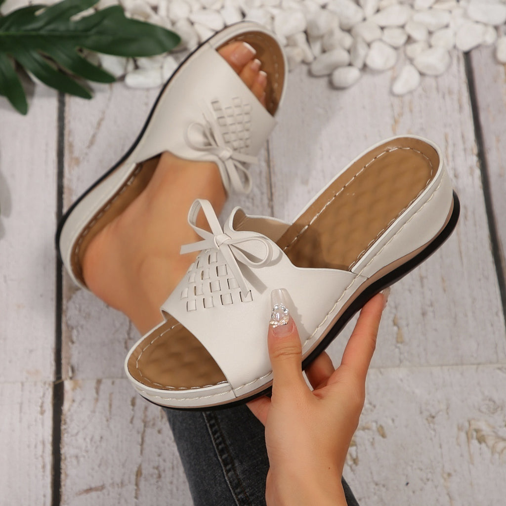 Open Toe Wedge Sandals in Light Pink in Blue for Women