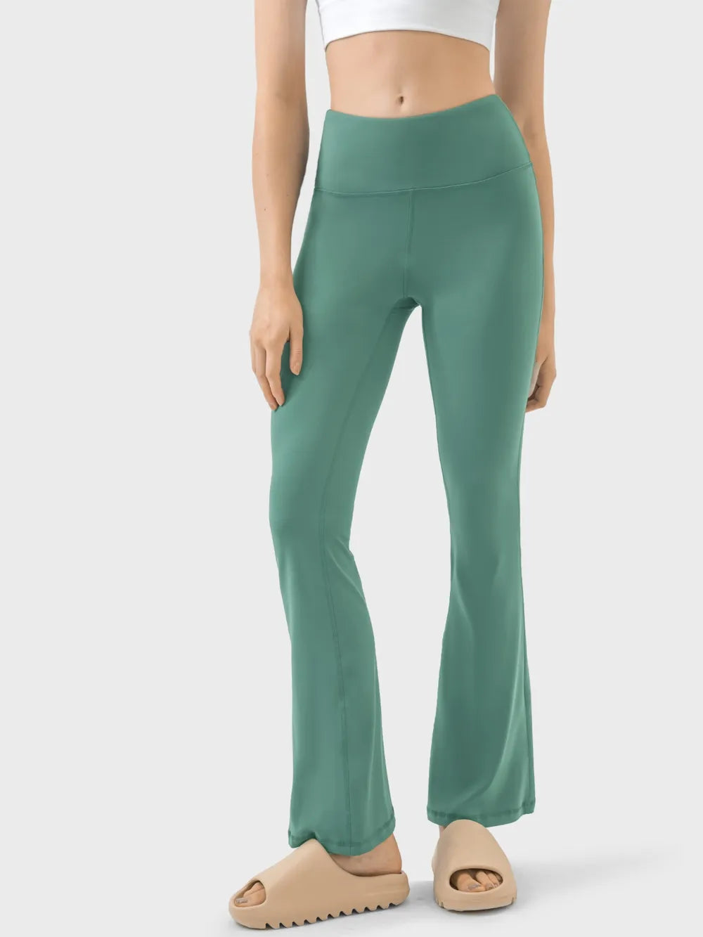 High Waist Active Pants in Mocha in Turquoise for Women