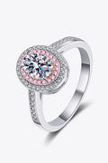 1 Carat Moissanite 925 Sterling Silver Halo Ring in Classic for Women