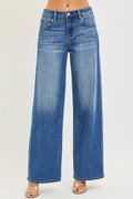 Slouchy Baggy Jeans with Pockets in Medium for Women