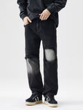 Distressed Loose Fit Jeans in Black for Men