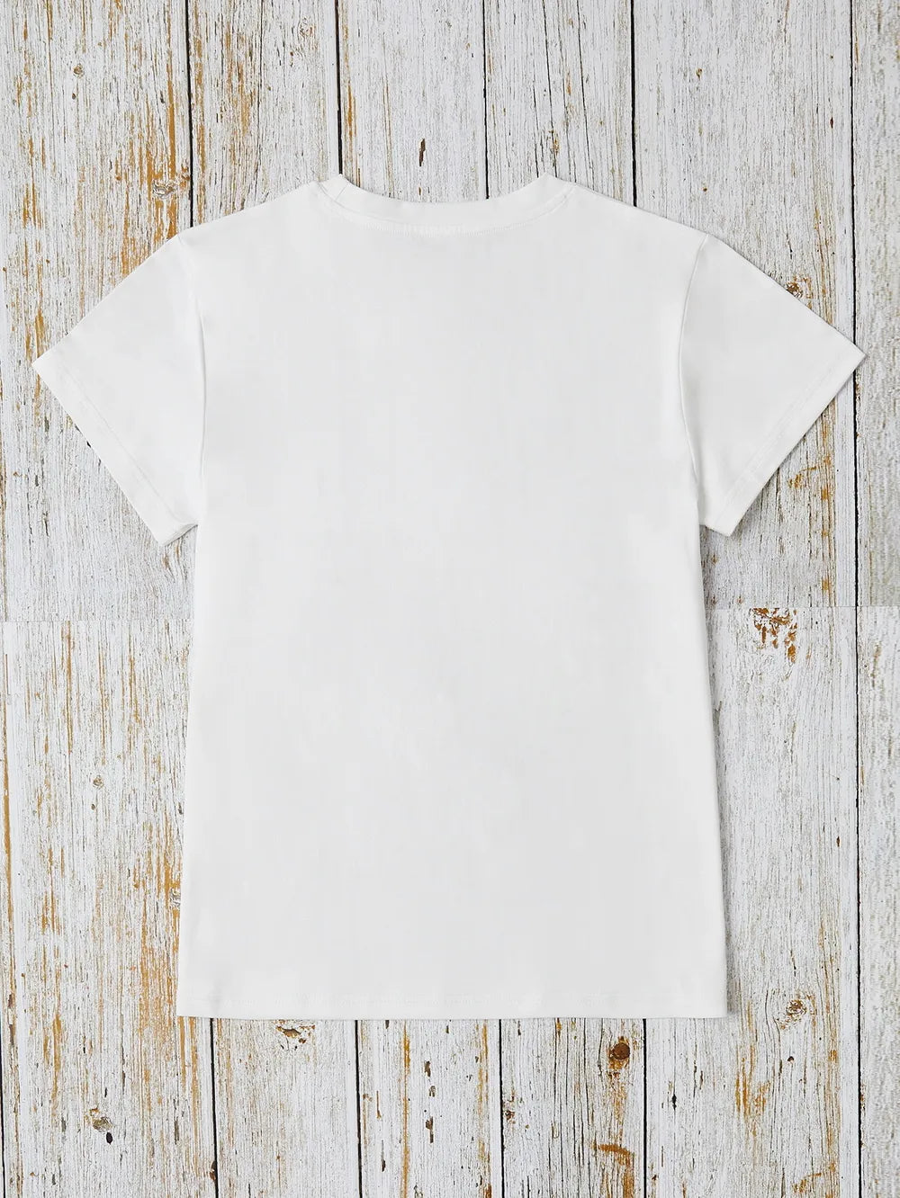 Letter Graphic Round Neck Short Sleeve T-Shirt in Aqua for Women
