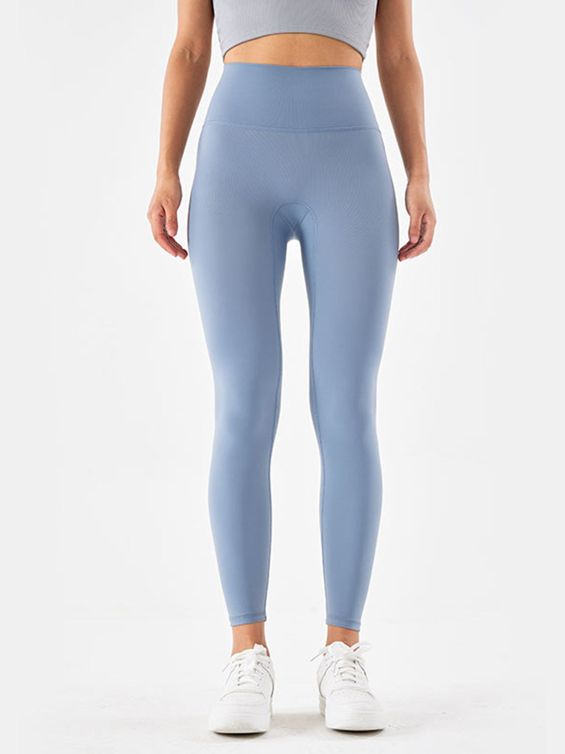 Wide Waistband Sports Leggings in Mocha in Matcha Green for Women