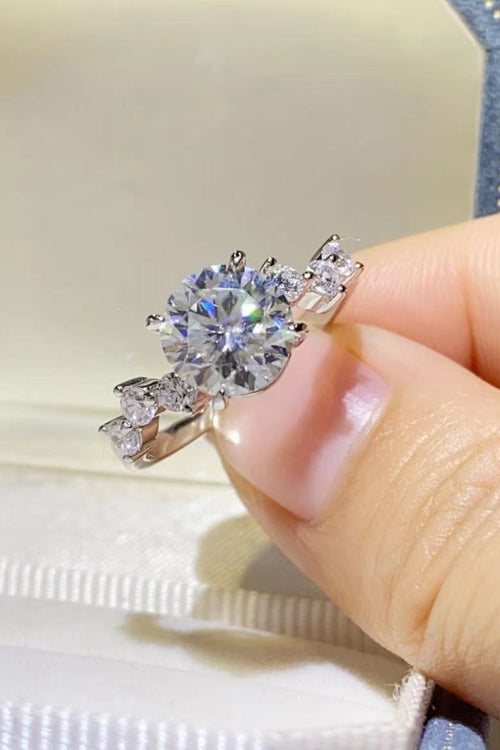 2 Carat Moissanite 925 Sterling Silver Ring for Women