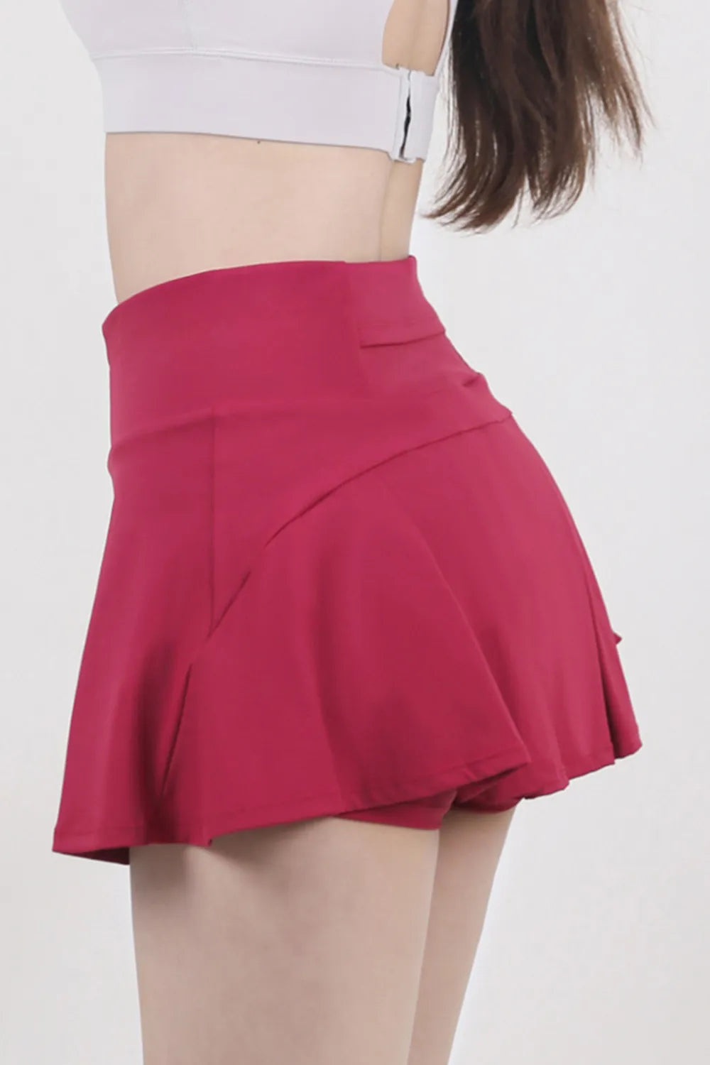 High Waist Pleated Active Skirt in Dark Blue for Women