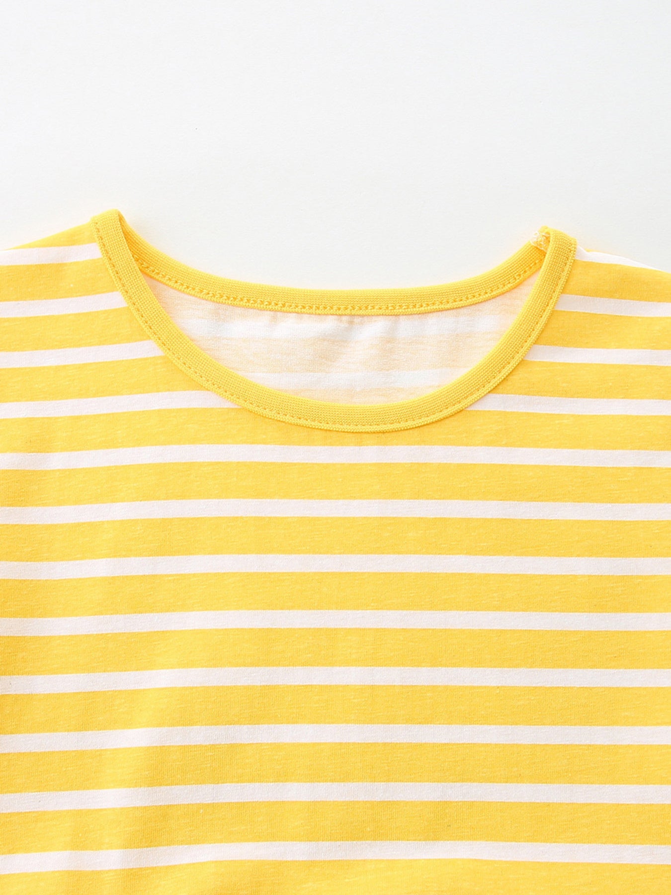 Bunny & Floral Striped Tulle Dress in Yellow for Girls