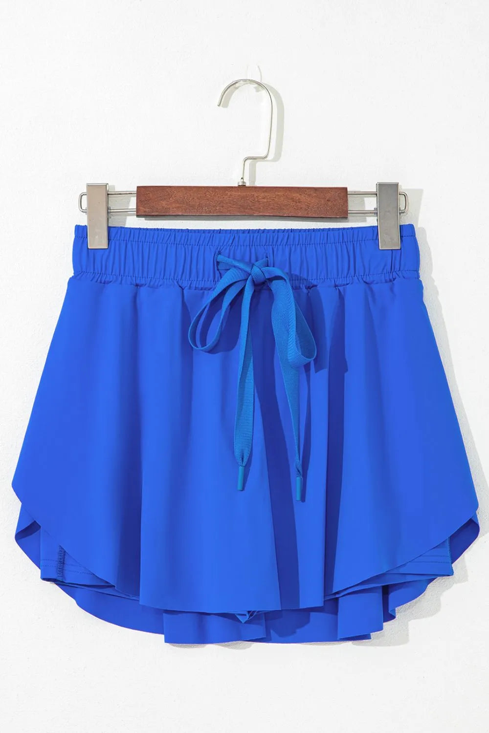 Drawstring Active Skorts in Black for Women