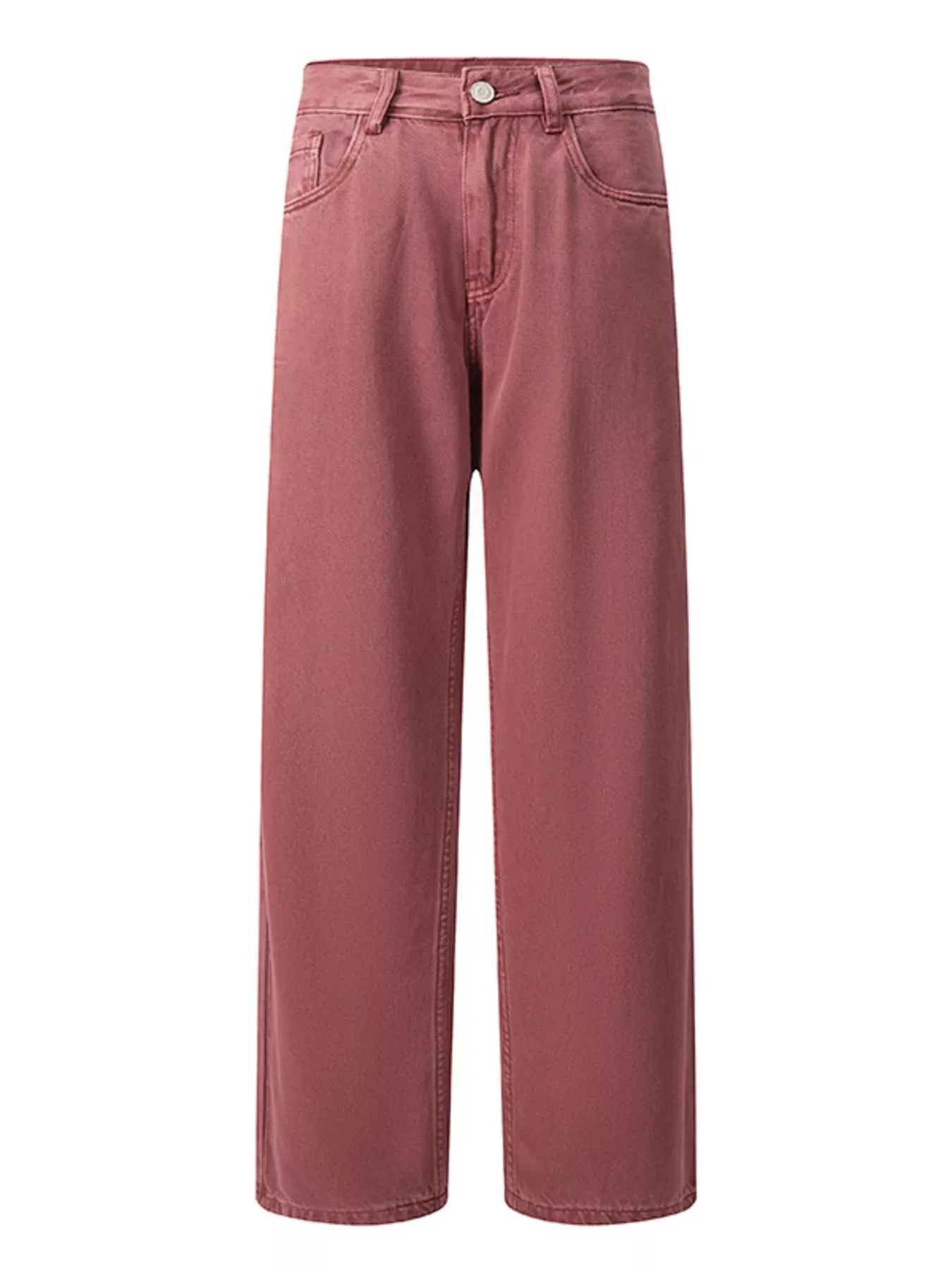 Vintage Wash Wide Leg Jeans in Khaki for Men