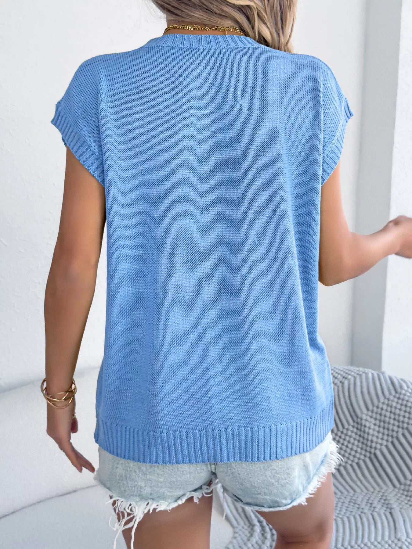 Flower Round Neck Sweater for Women