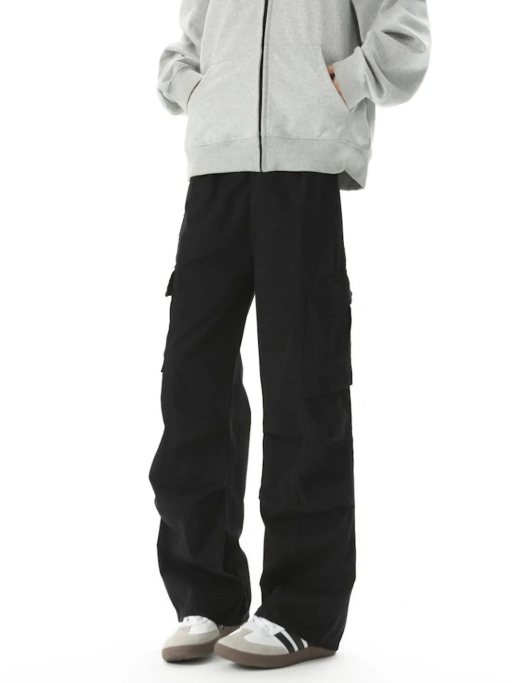 Loose Fit Cargo Pants in Gray for Men