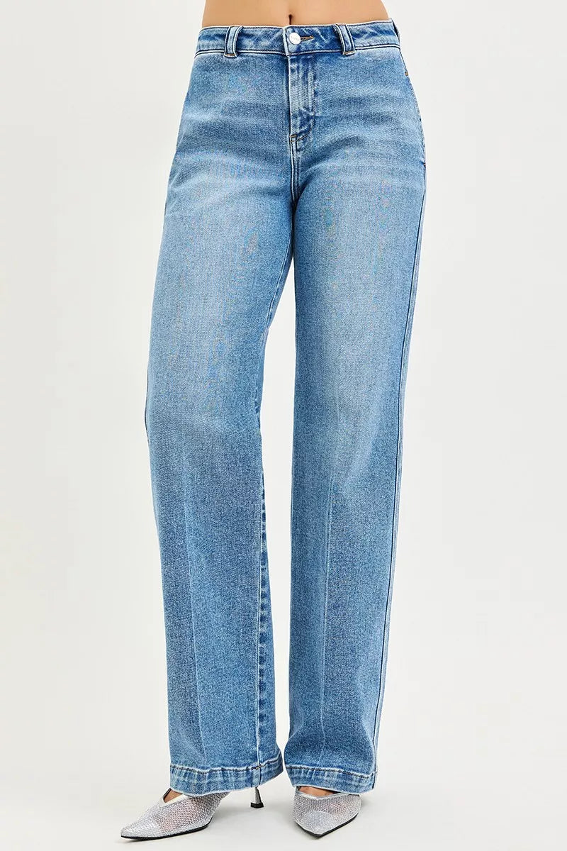 Slouchy Straight Jeans in Medium for Women