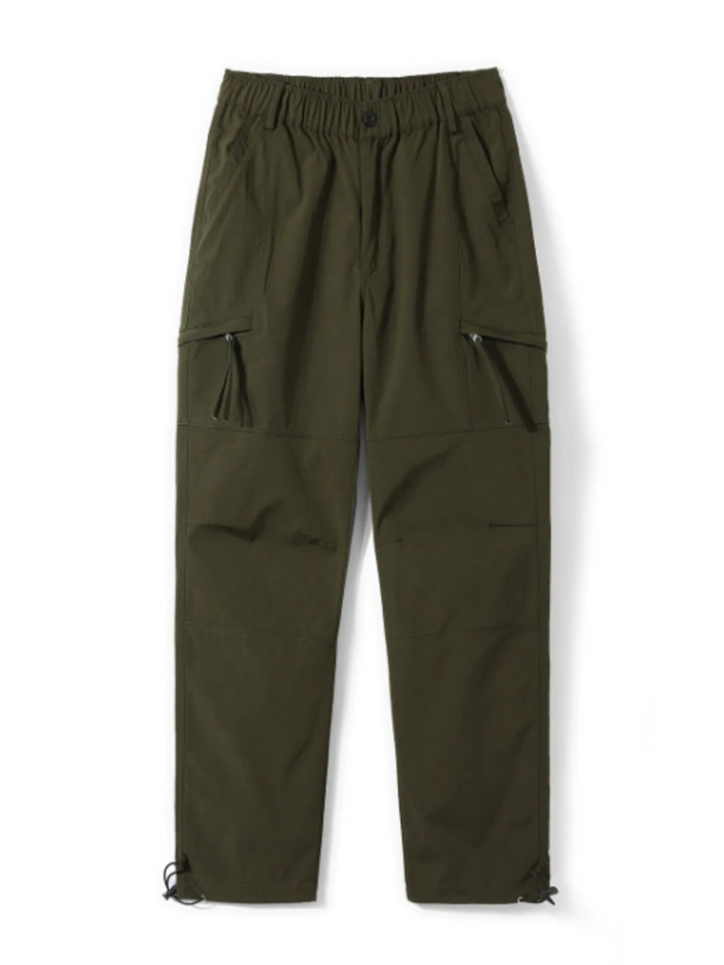 Relaxed Fit Cargo Pants with Pockets Plus Size in Green for Men