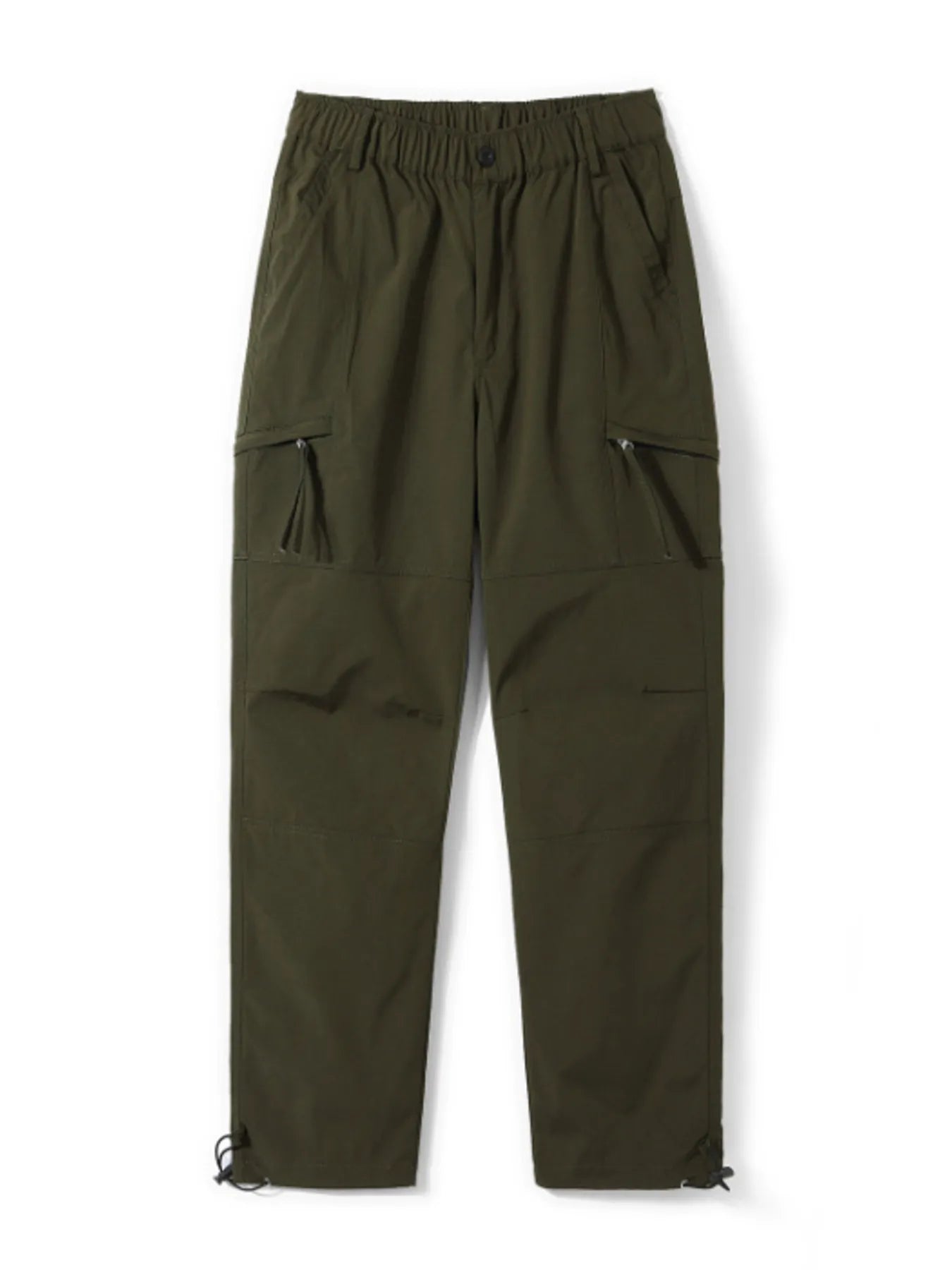 Relaxed Fit Cargo Pants with Pockets Plus Size in Green for Men