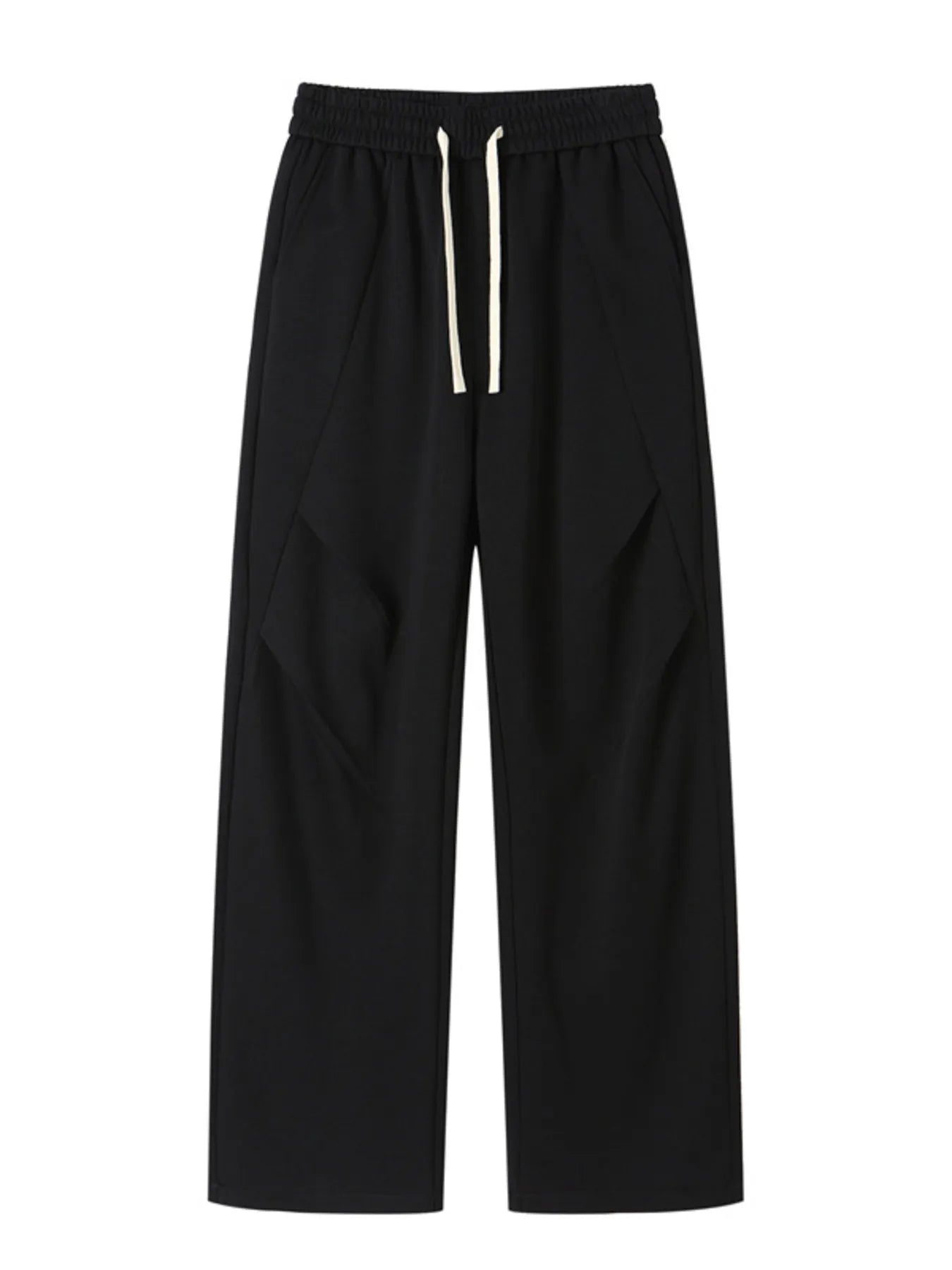 Plus Size Casual Loose-Fit Sweatpants in Flower White for Men
