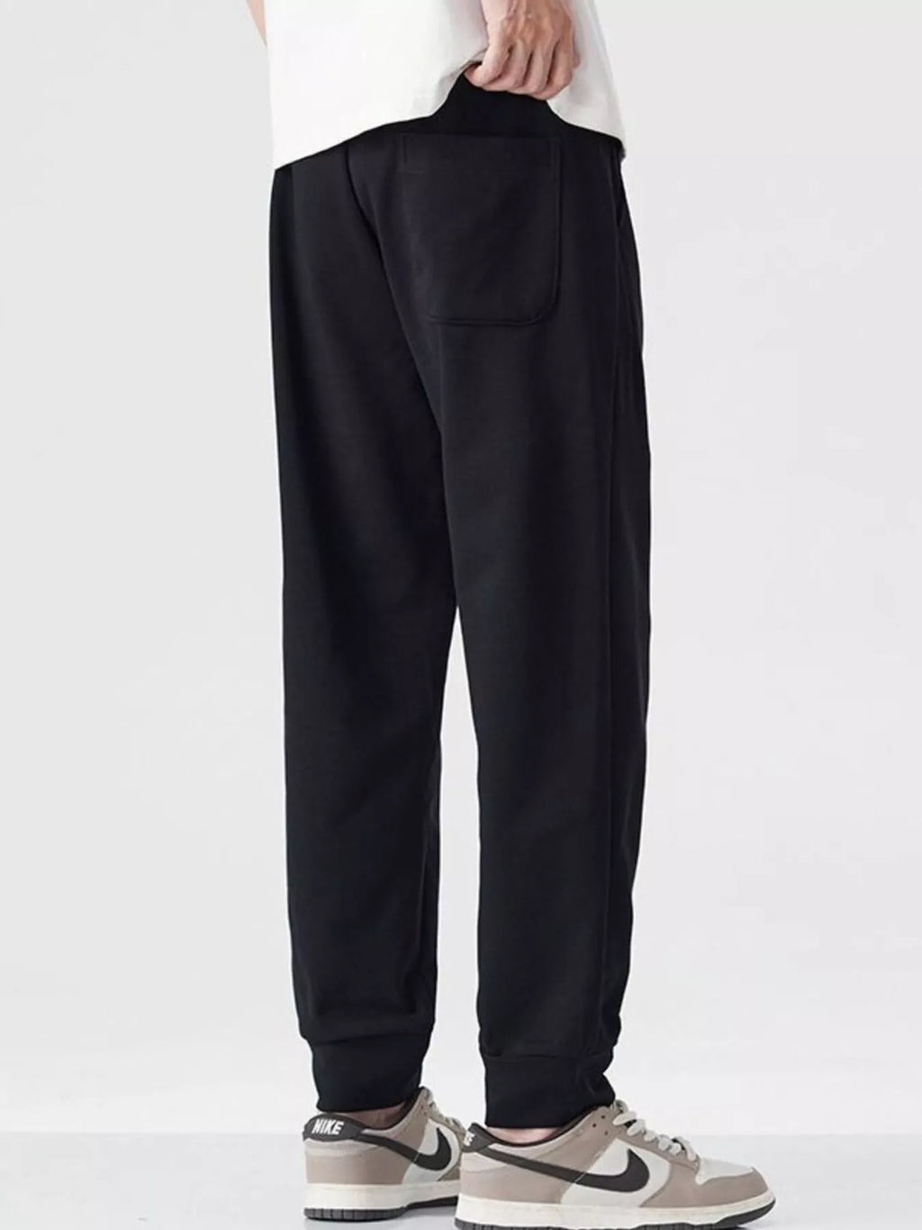Casual Drawstring Joggers in Dark Gray for Men