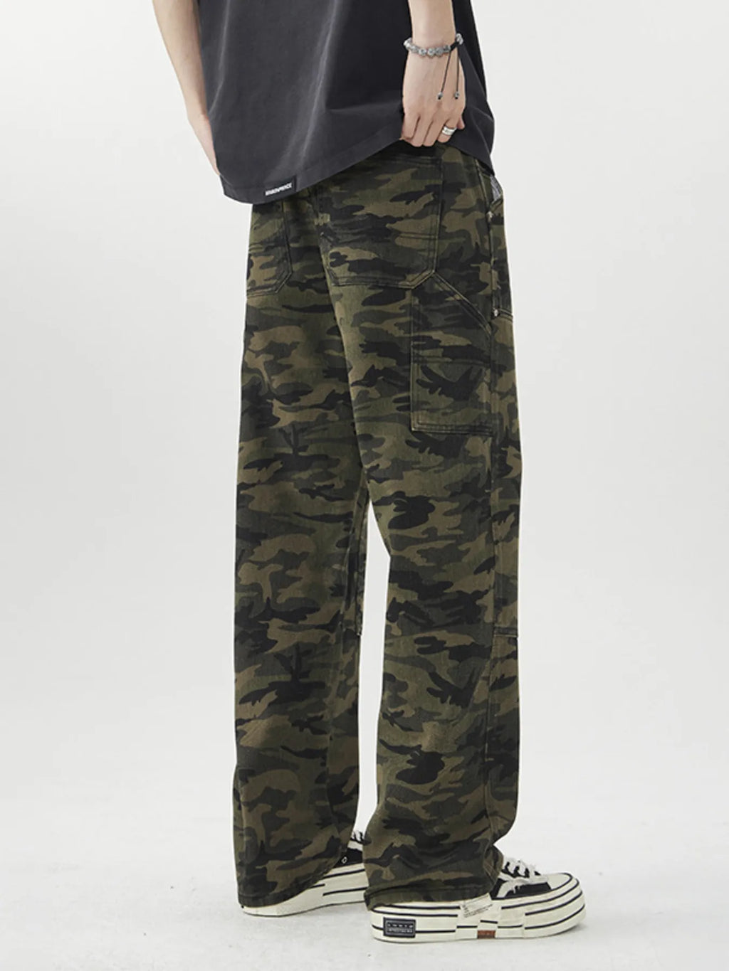 Camouflage Loose Fit Jeans for Men