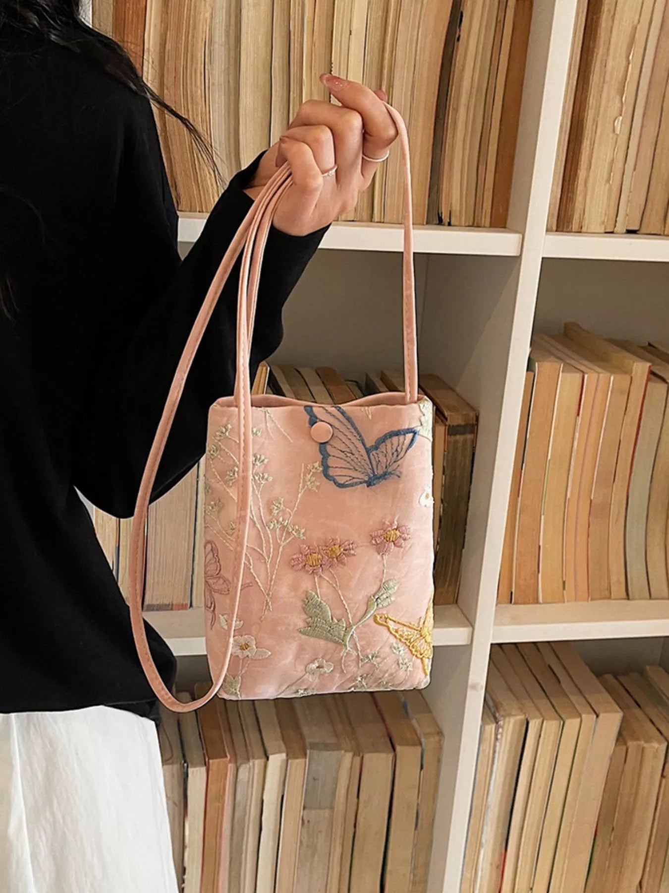 Embroidered Lightweight Crossbody Bag for Women