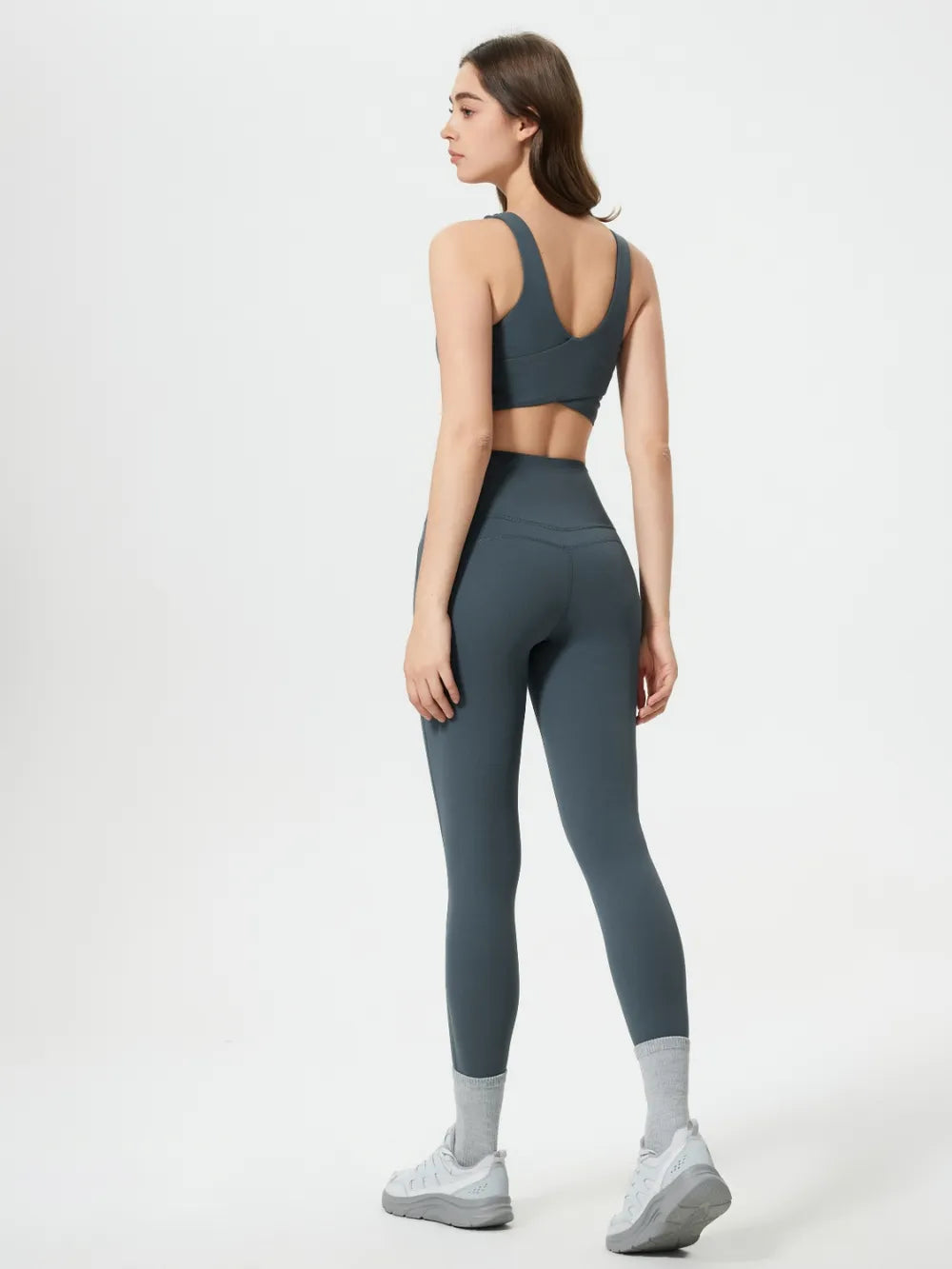Wide Waistband Active Leggings in Fuchsia Pink for Women