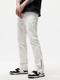 Slim Fit Jeans Plus Size in White for Men