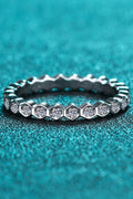 Moissanite 925 Sterling Silver Eternity Ring for Women