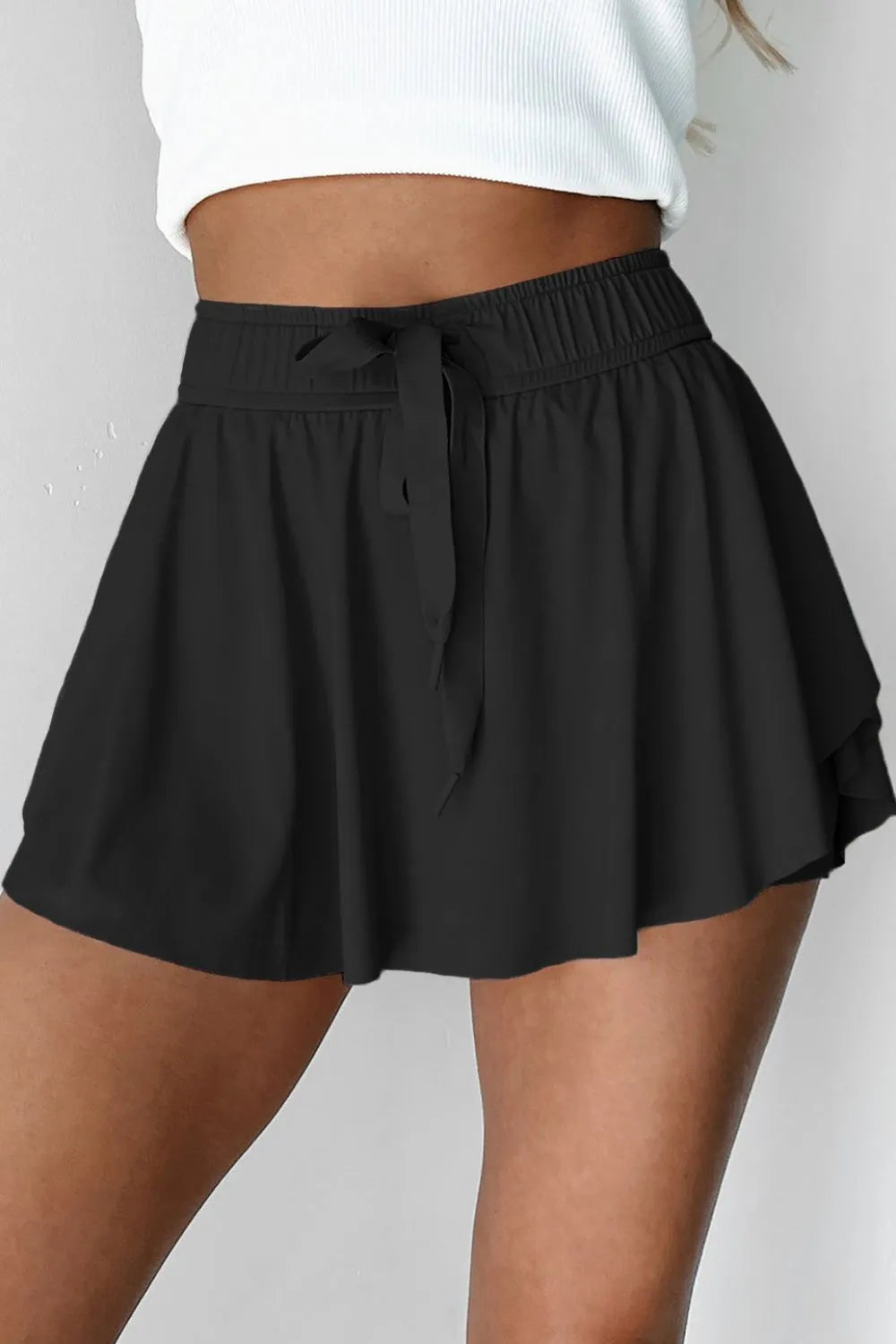 Drawstring Active Skorts in Gum Leaf for Women