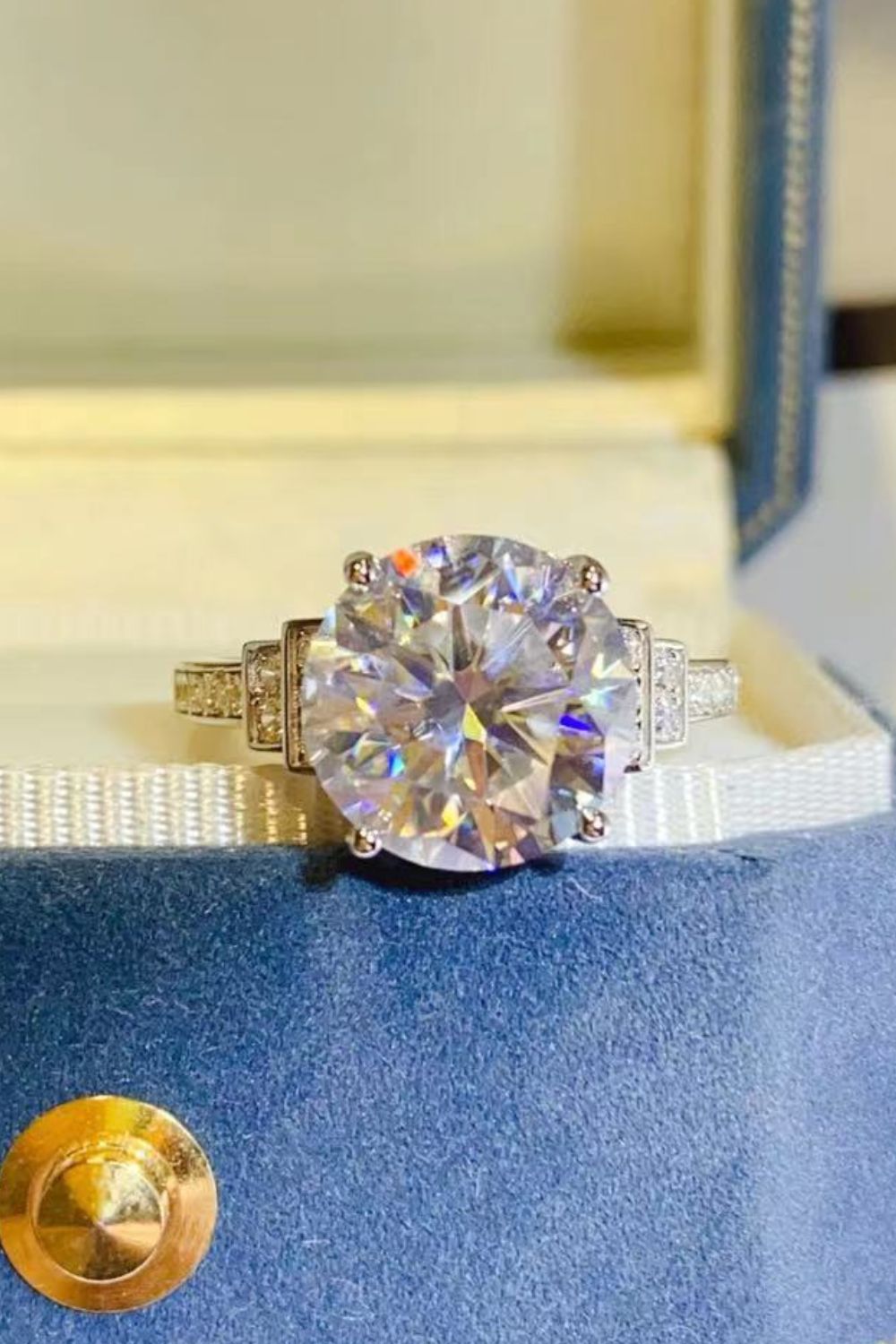 5 Carat Moissanite 925 Sterling Silver Ring in Classic for Women