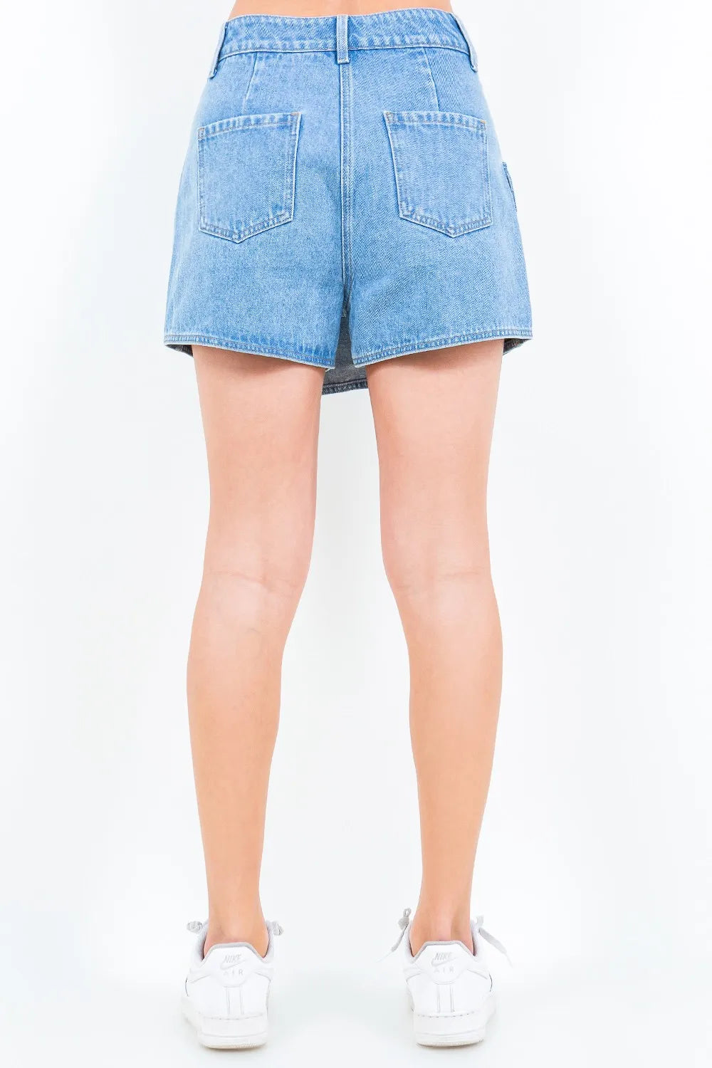 Cargo Pocket Denim Skort in Blue for Women