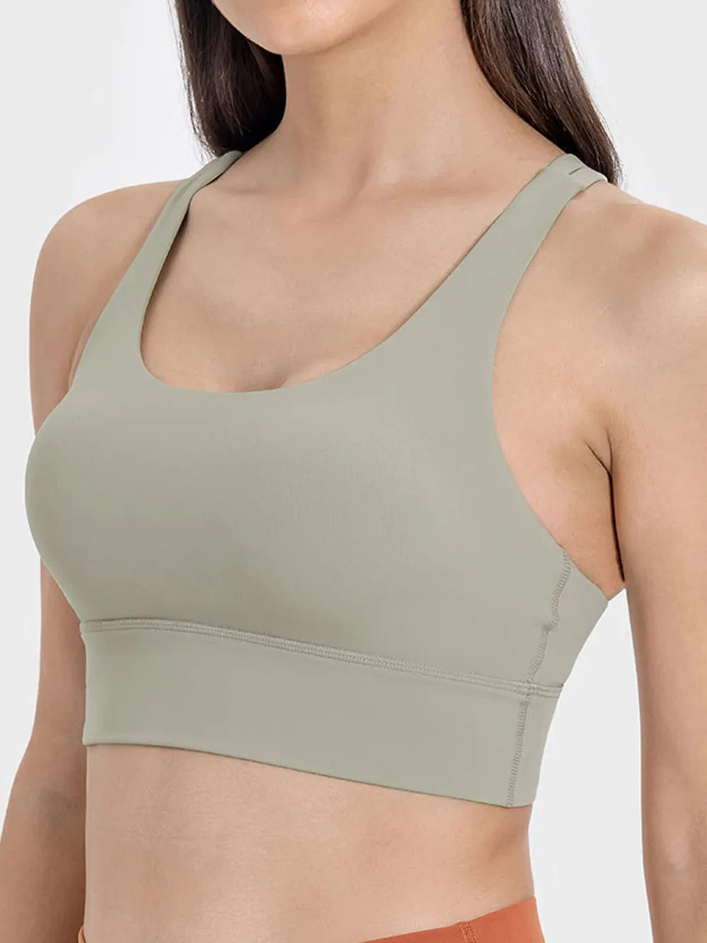 Crisscross Scoop Neck Active Tank in Royal Blue for Women