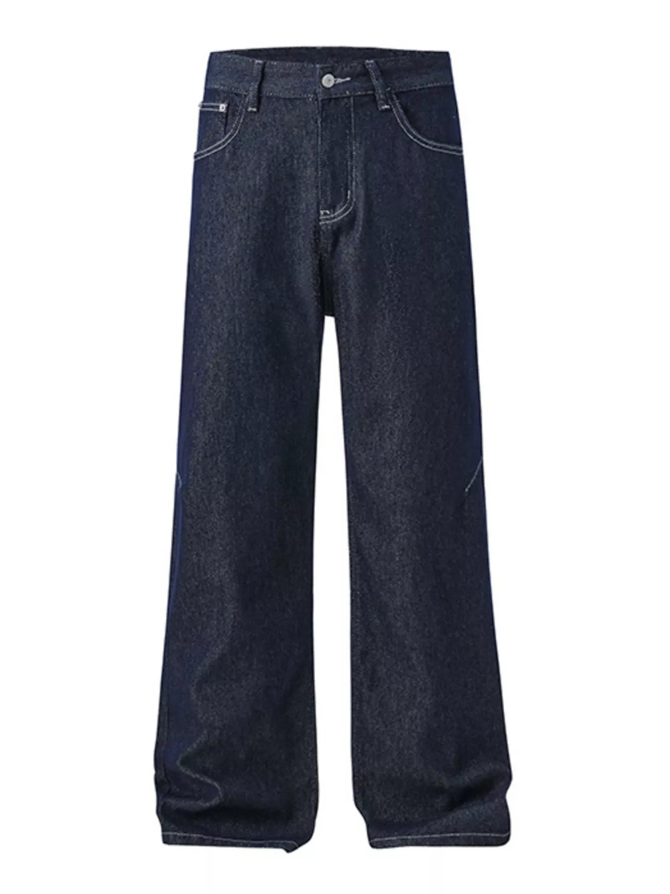 Wide Leg Jeans in Dark Blue for Men