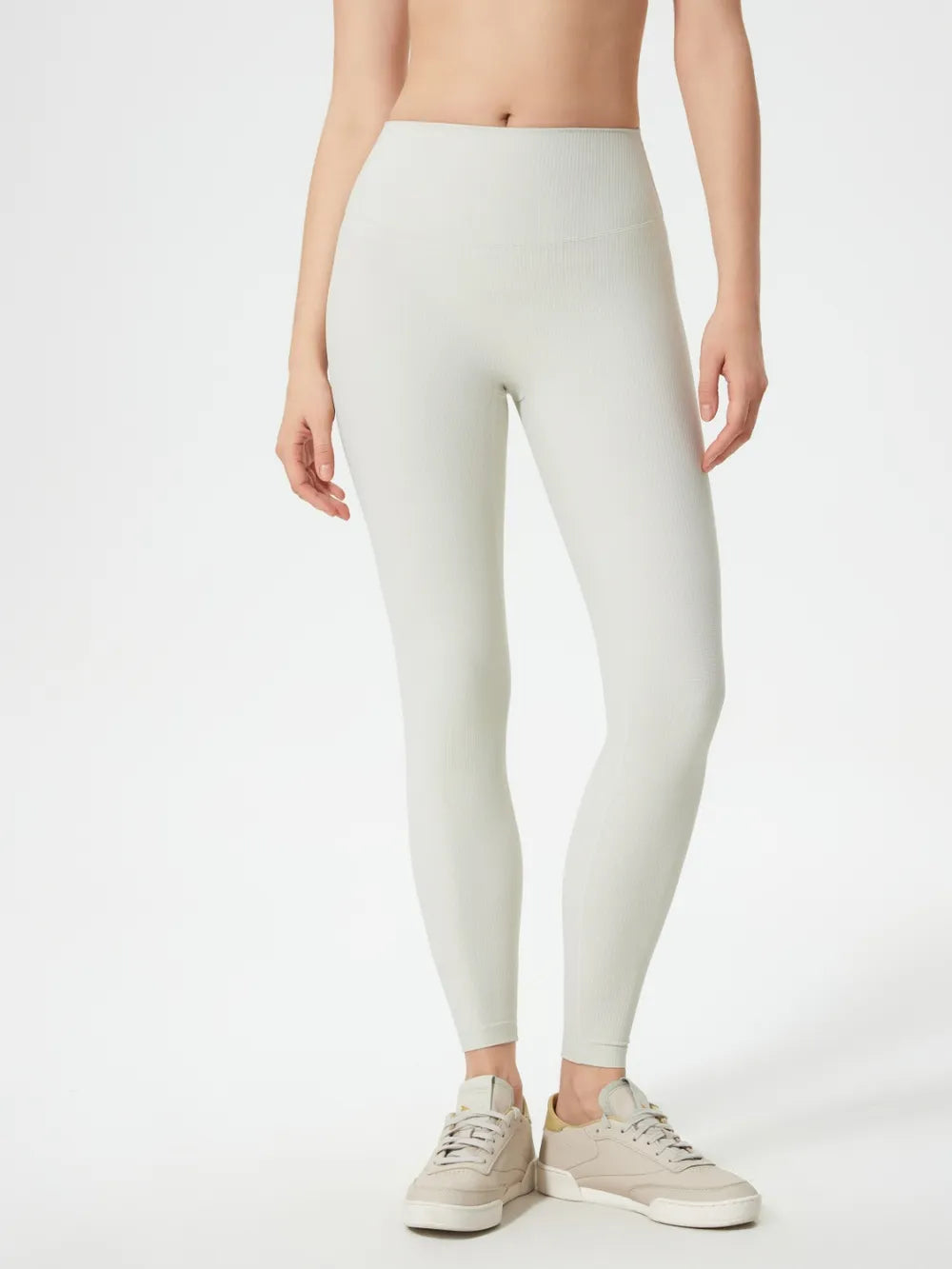 High Waist Active Leggings in White for Women
