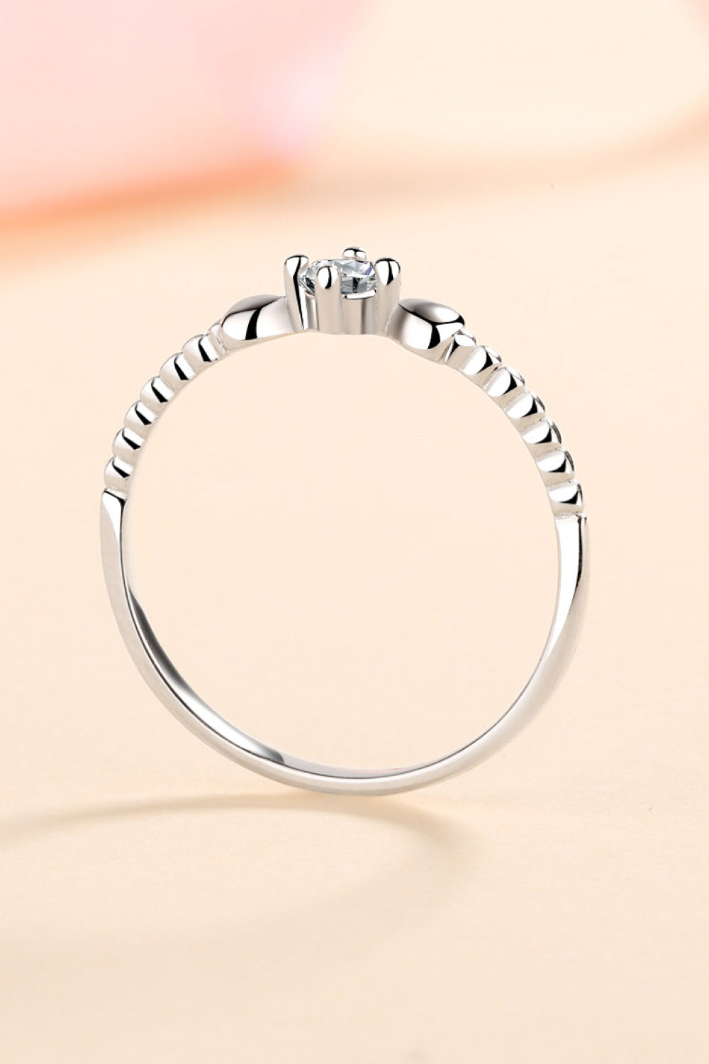 Adored Moissanite Heart 925 Sterling Silver Ring for Women
