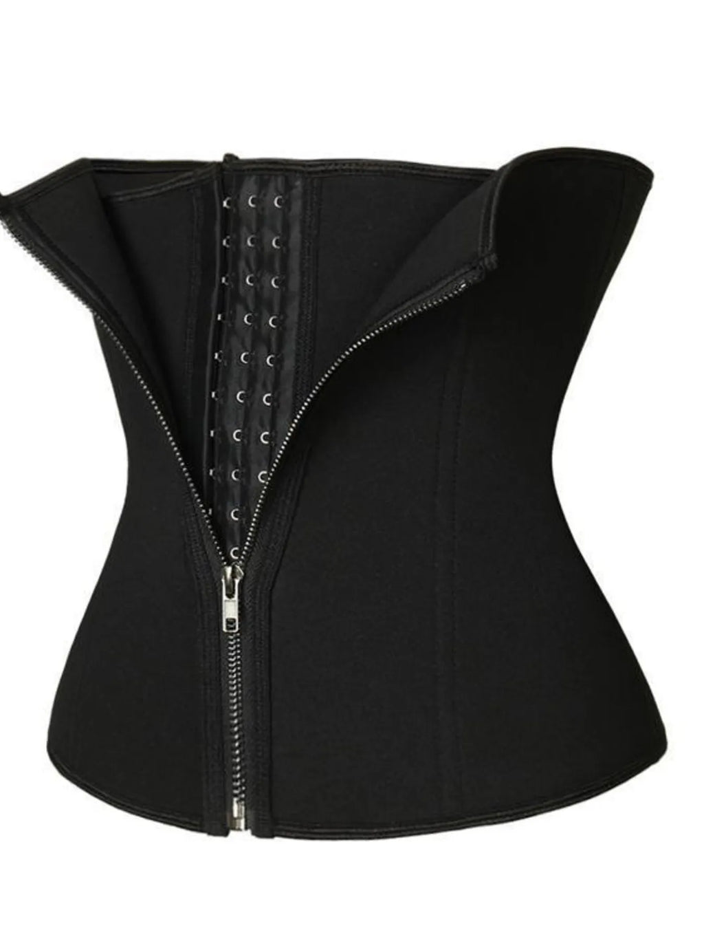 Zipper Shaping Band with Hook and Eye Closure Plus Size in Black for Women