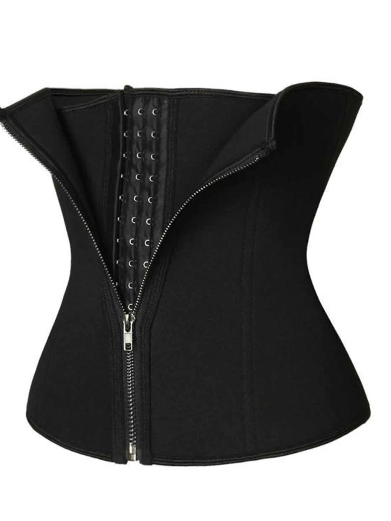 Zipper Shaping Band with Hook and Eye Closure Plus Size in Black for Women