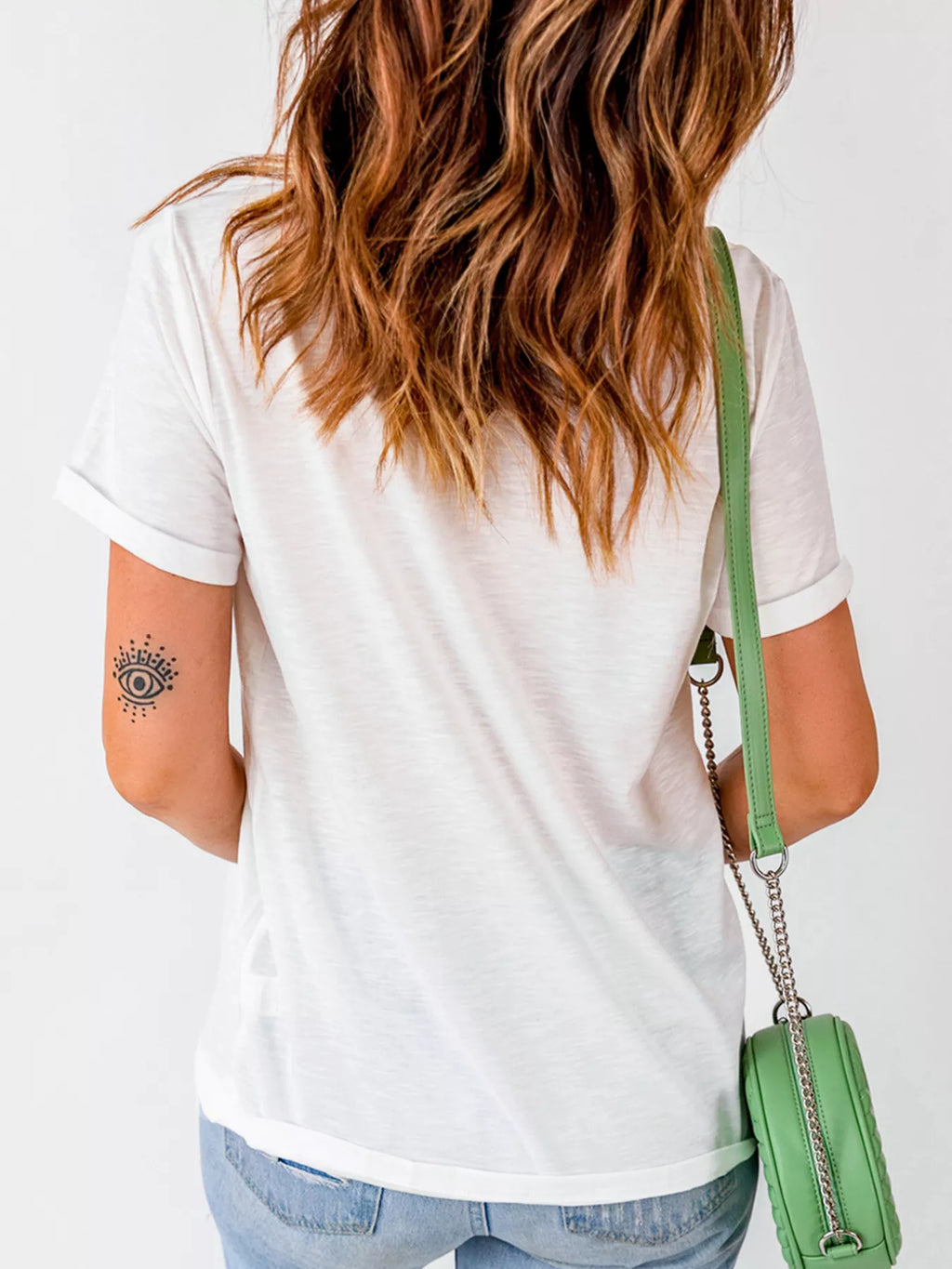 Leopard Game Day Helmet Graphic Tee in White for Women