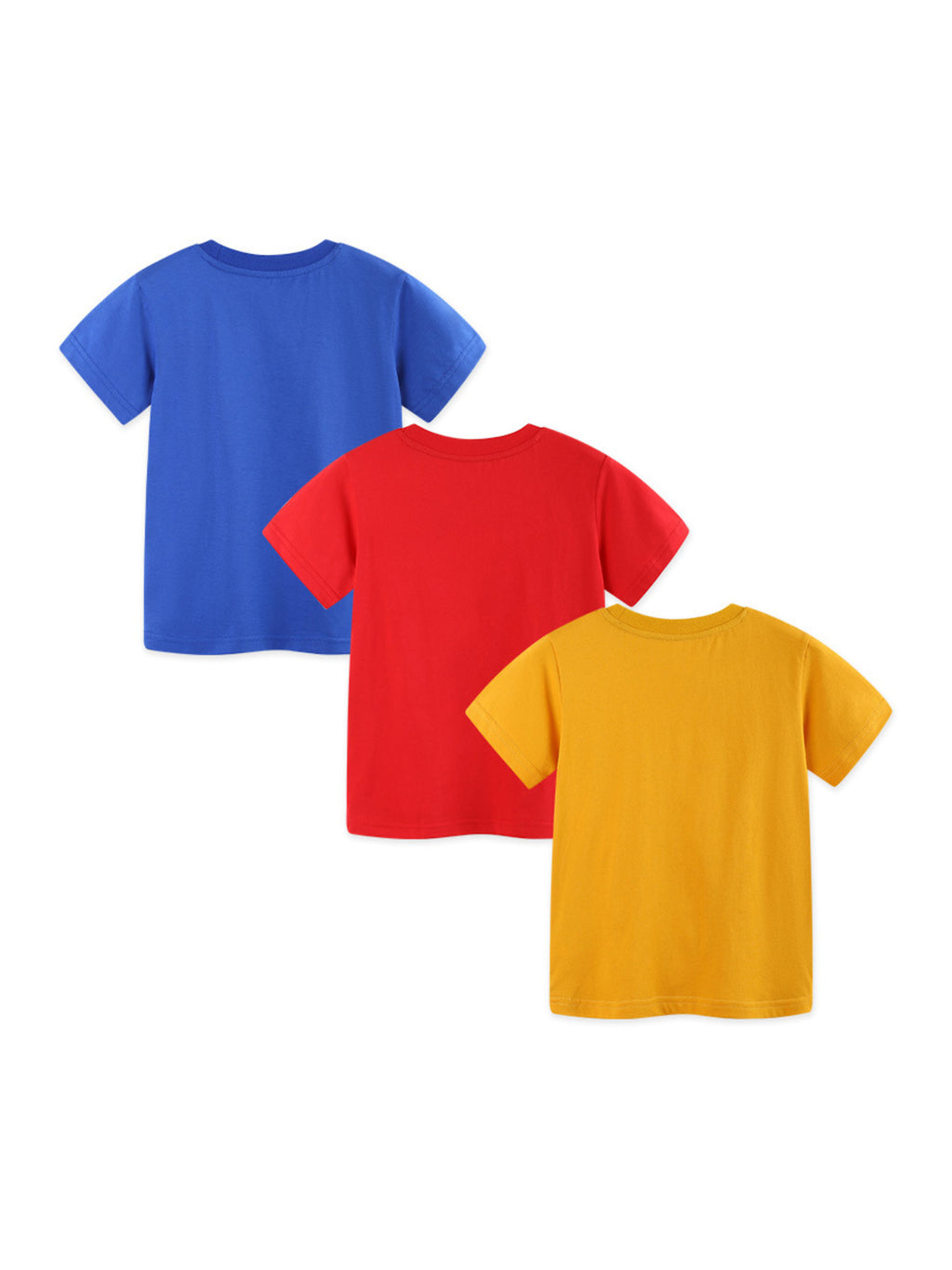 Animal Print Crew Neck T-Shirt Set in Multicolor for Boys