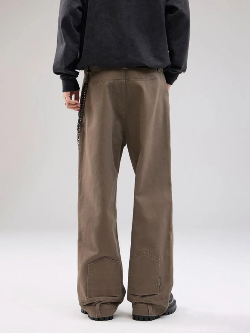 Wide Leg Jeans in Brown for Men