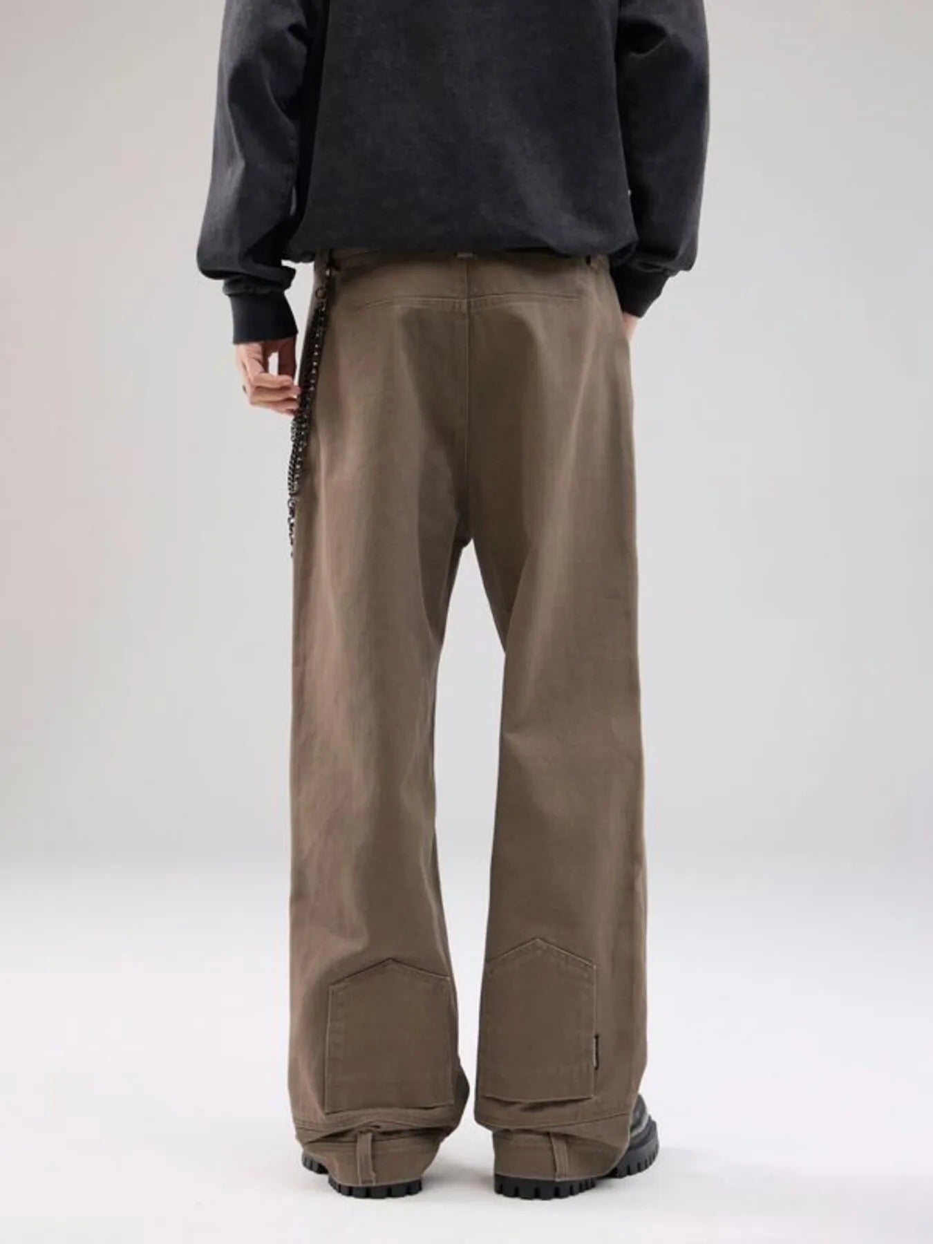 Wide Leg Jeans in Brown for Men