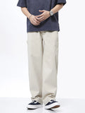 Plus Size Wide Leg Pants in Apricot for Men