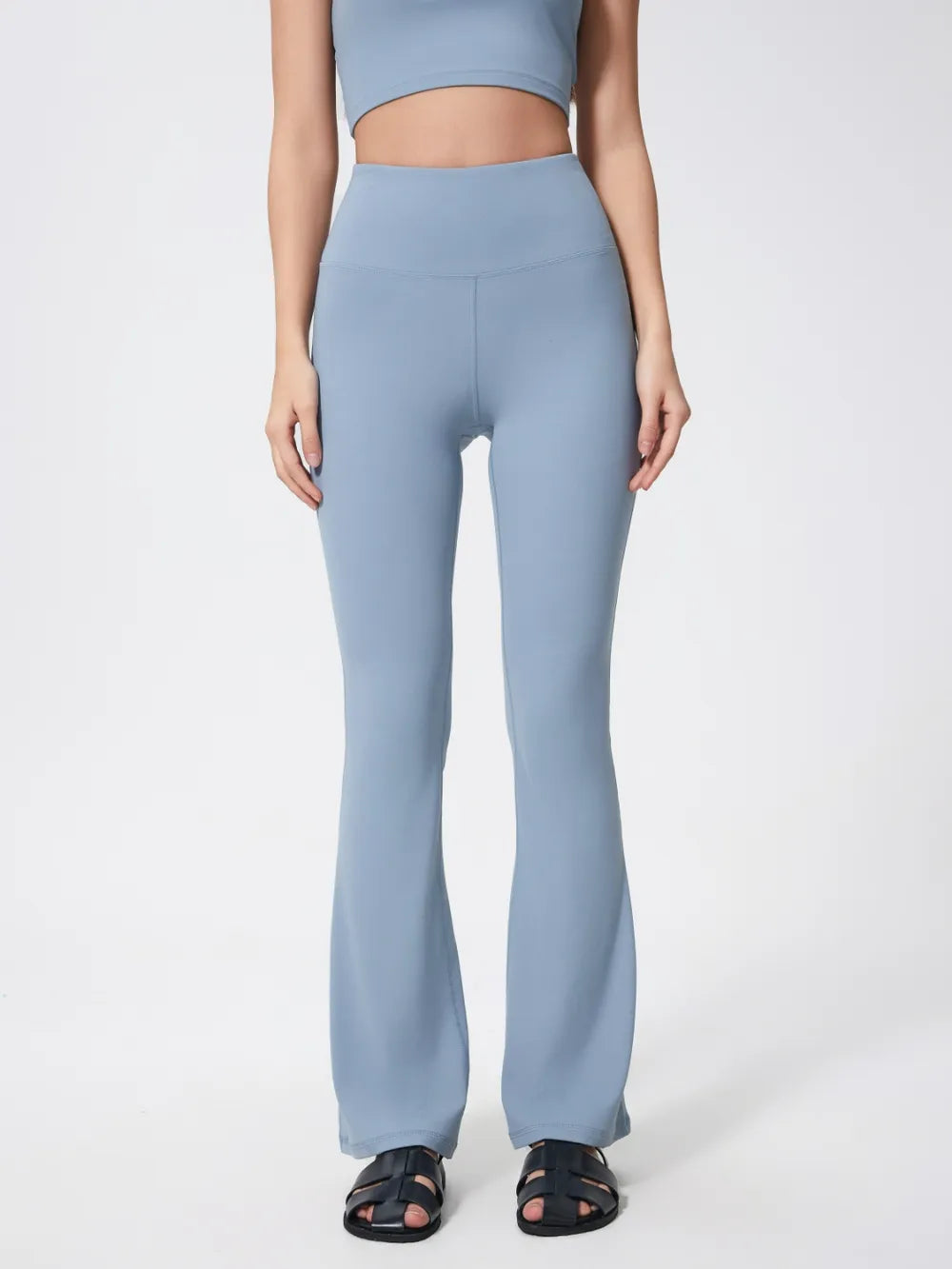 High Waist Active Pants in Mocha in Light Blue for Women