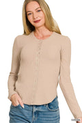Double Knit Snap Button Shirts in Cocoa for Women