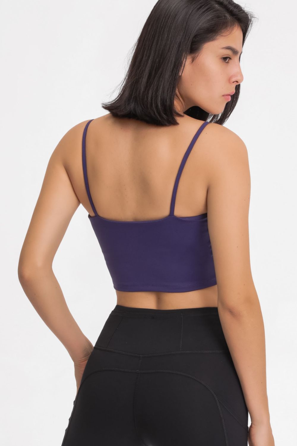 Feel Like Skin Scoop Neck Sports Cami in Light Indigo for Women