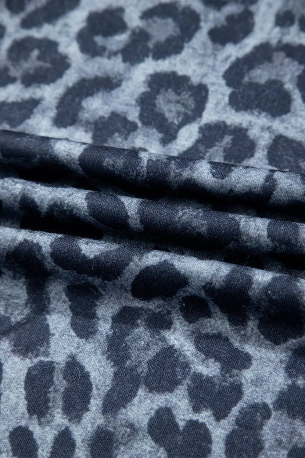 Leopard Print Frilled Detail Drawstring Wide Leg Pants for Women