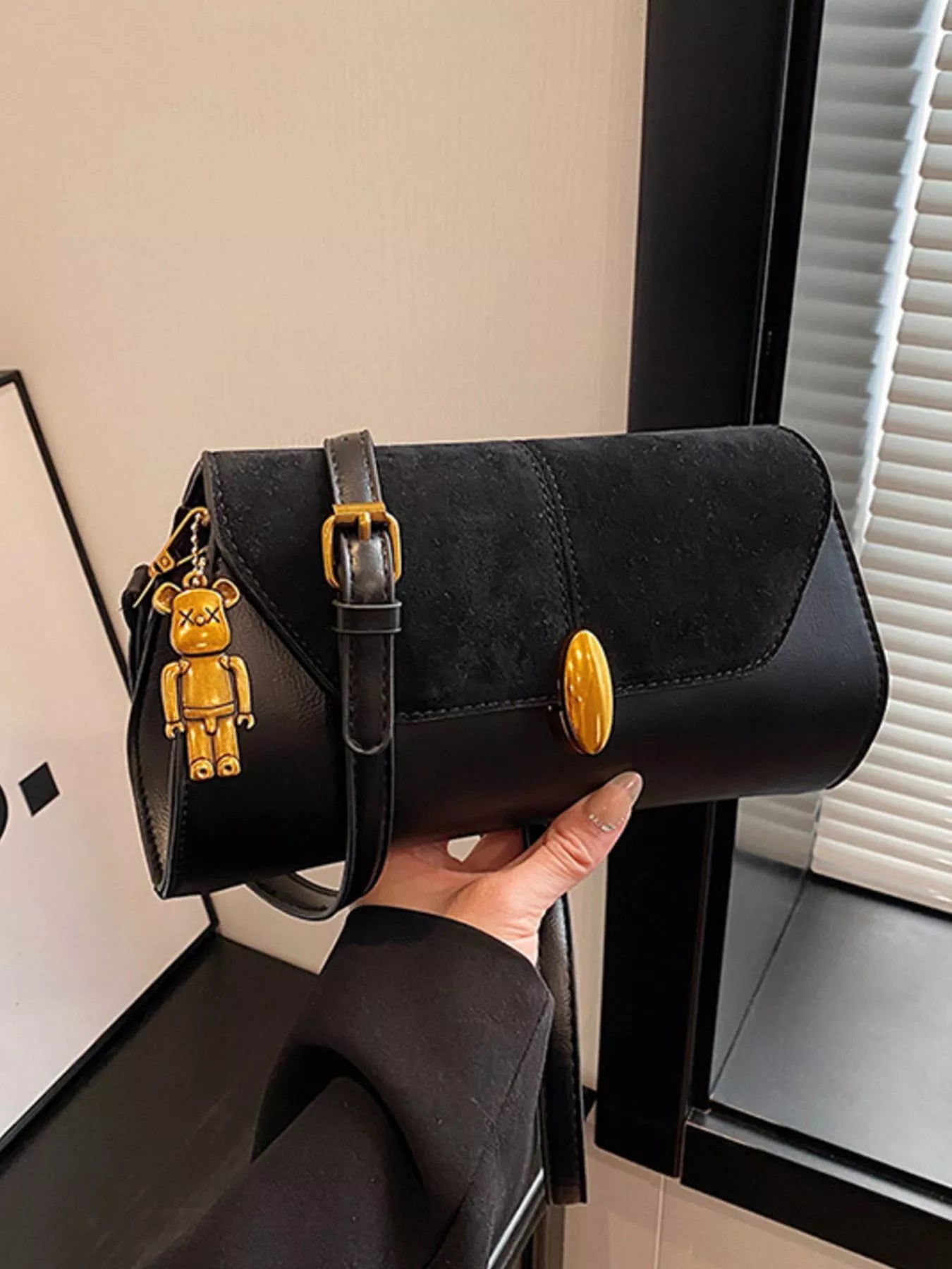 Adjustable Strap Flap Crossbody Bag for Women