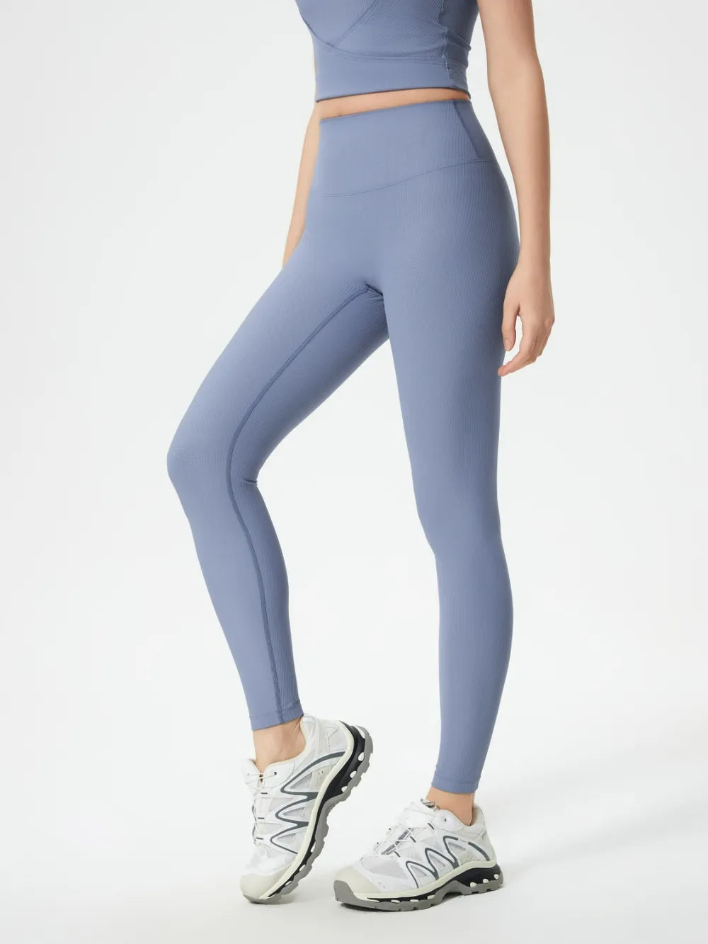 High Waist Active Leggings in Light Blue for Women