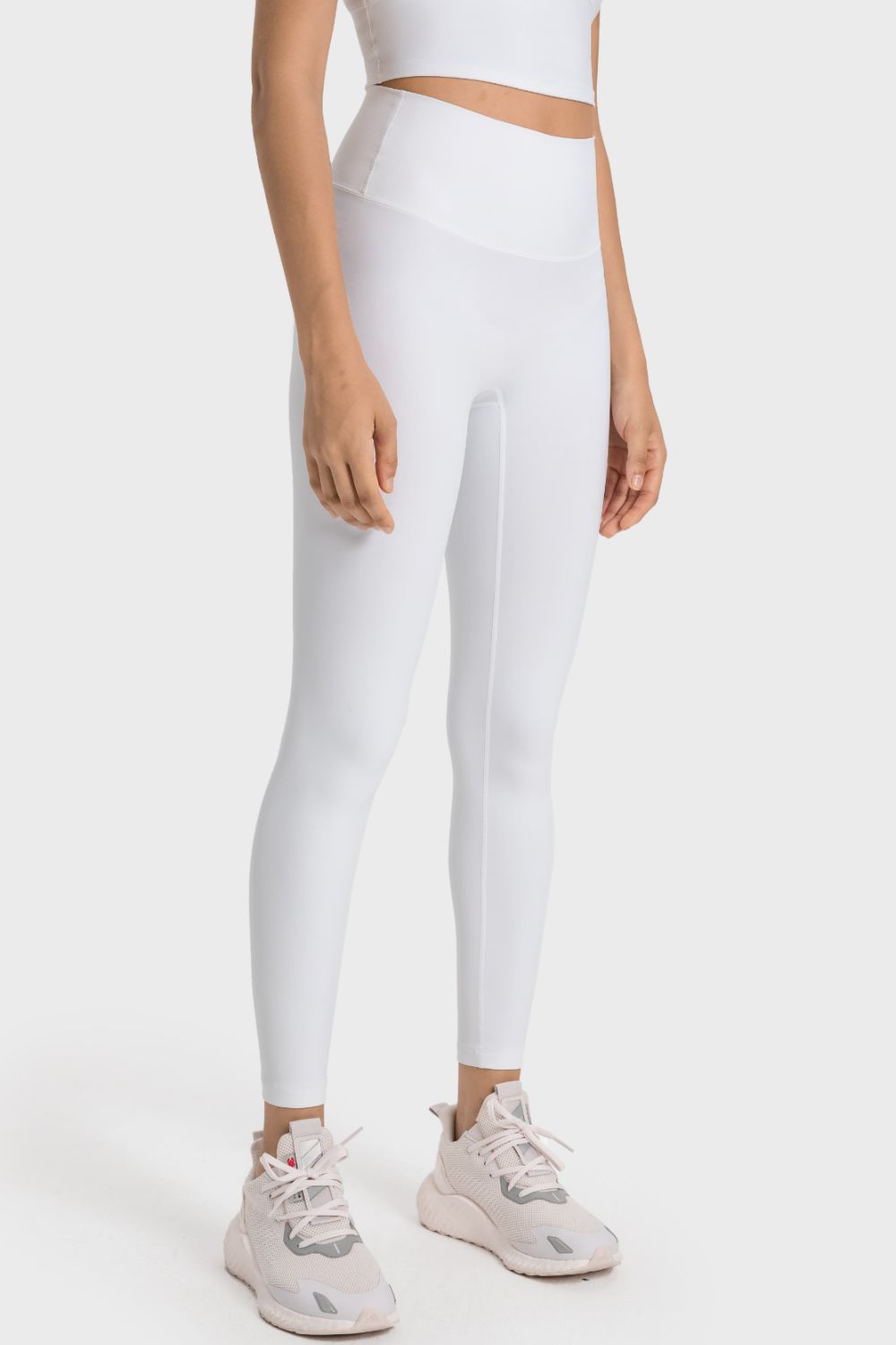 High-Rise Wide Waistband Yoga Leggings in Sky Blue for Women