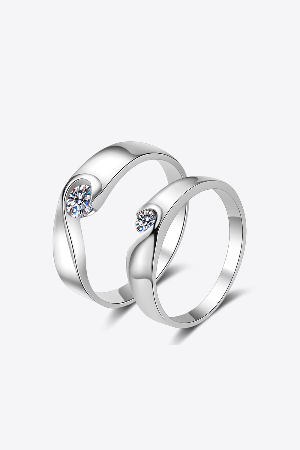 Moissanite Rhodium-Plated Ring in Men for Women