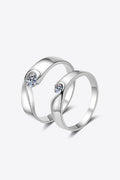 Moissanite Rhodium-Plated Ring in Men for Women