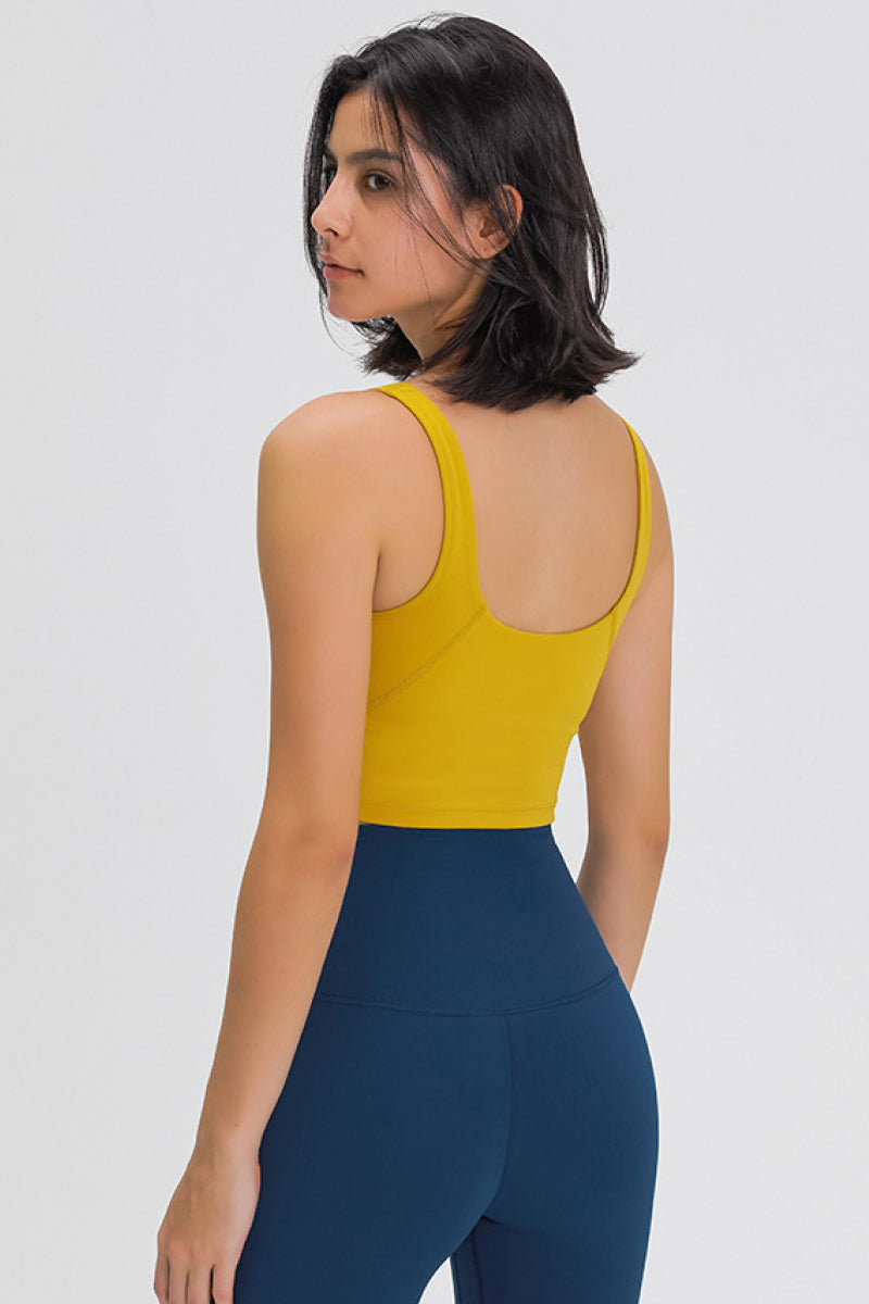 Scoop Back Sports Bra in Mauve for Women
