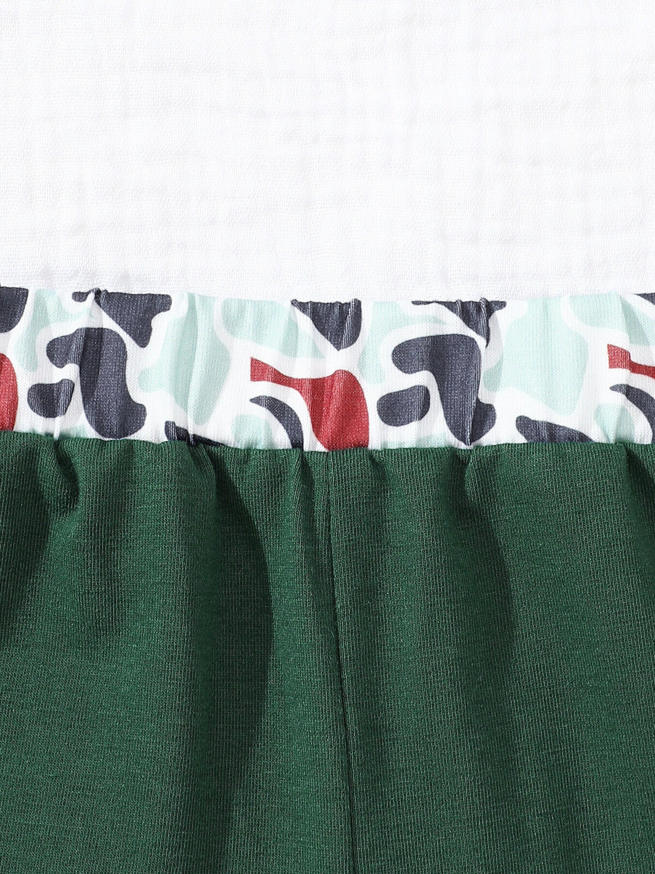 Button Detail Polo Shirt & Shorts Set in Sage for Boys